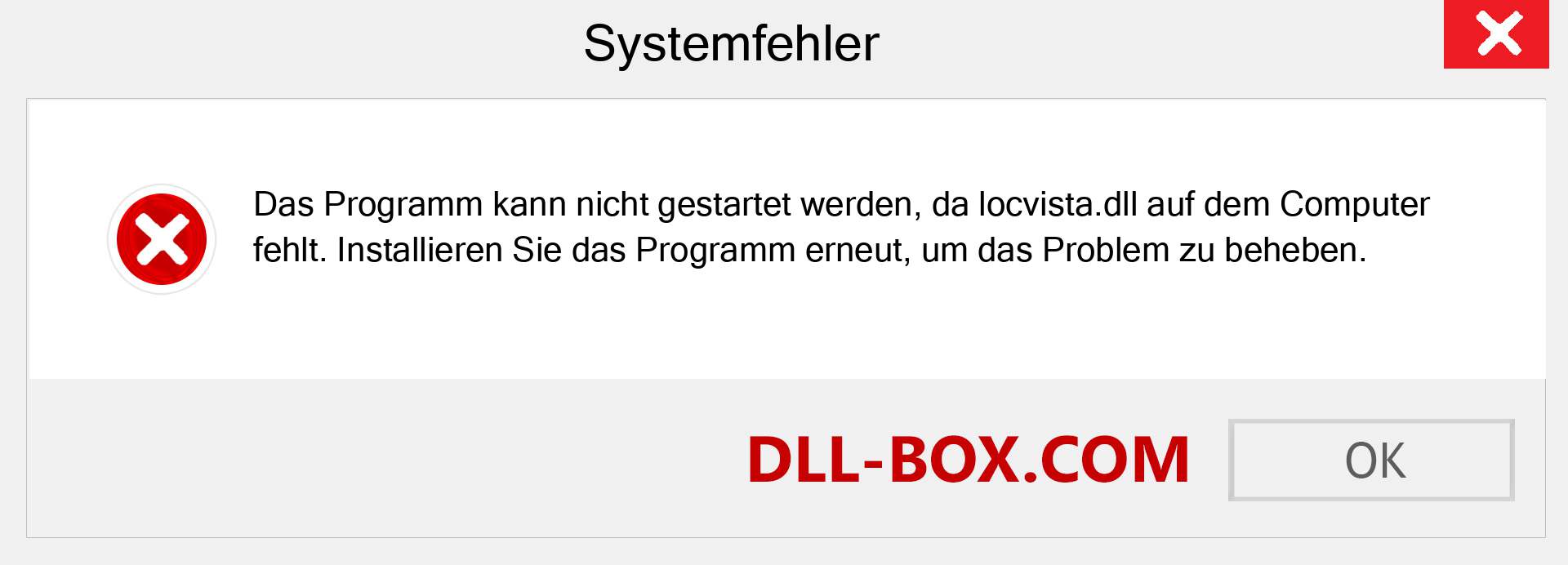 locvista.dll-Datei fehlt?. Download für Windows 7, 8, 10 - Fix locvista dll Missing Error unter Windows, Fotos, Bildern